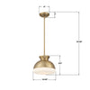 GID-4005-VG Gidget 10.25'' Pendant | Dimensions Image