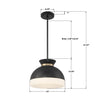 GID-4015-MK-VG Gidget 15'' Pendant | Dimensions Image