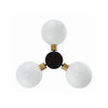 Crystorama Gigi 22.75'' Semi Flush Mount in Black + Aged Brass - Additional View