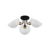 Crystorama Gigi 22.75'' Semi Flush Mount in Black + Aged Brass - Additional View