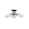 Crystorama Gigi 22.75'' Semi Flush Mount in Black + Aged Brass - Additional View