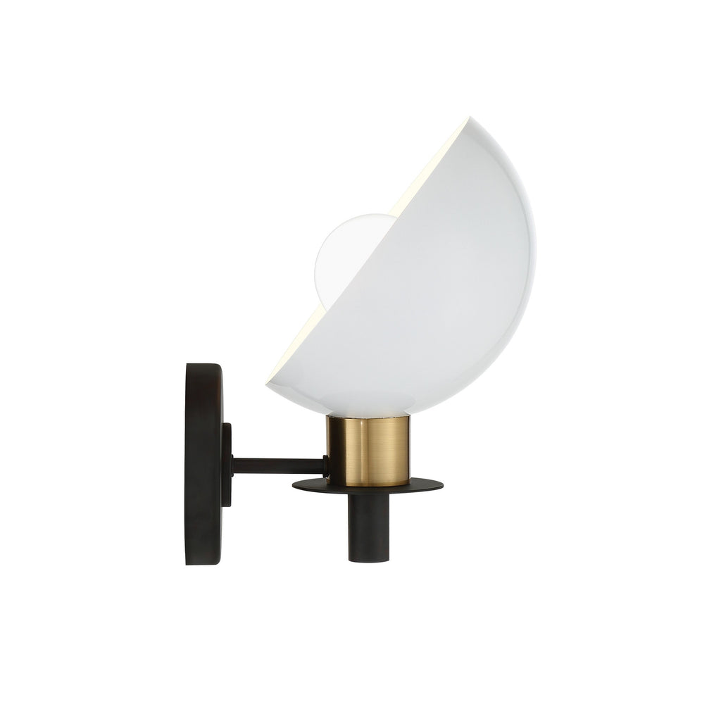 Crystorama Gigi 8'' Sconce in Black + Aged Brass - Additional View