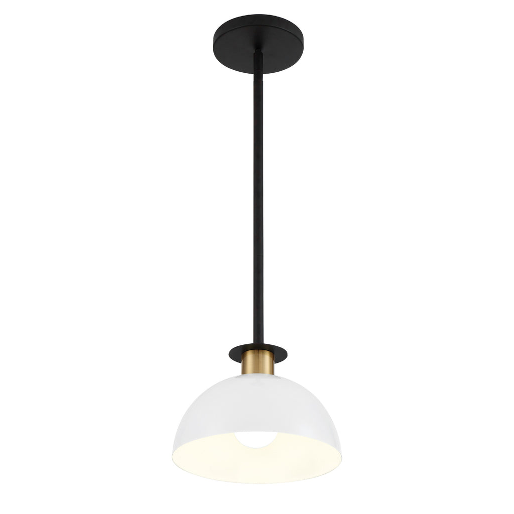 Crystorama Gigi 10'' Pendant in Black + Aged Brass - Additional View