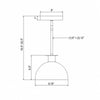 Crystorama Gigi 10'' Pendant - Product Dimensions