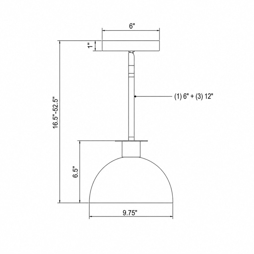 Crystorama Gigi 10'' Pendant - Product Dimensions