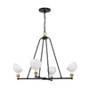 GIG-814-BK-AG Gigi 4 Light Chandelier | Main Image