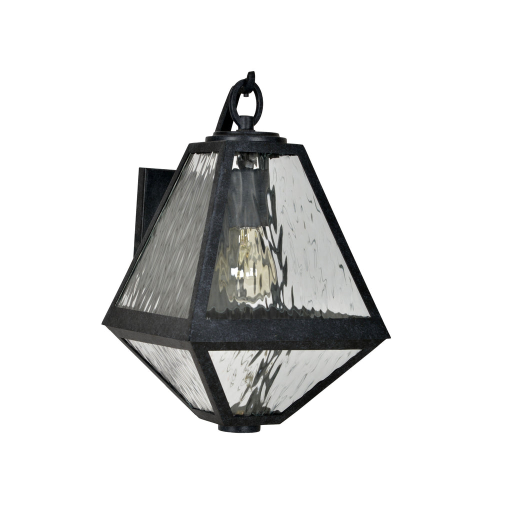 Crystorama Glacier 8'' Outdoor Sconce in Black Charcoal - Additional View