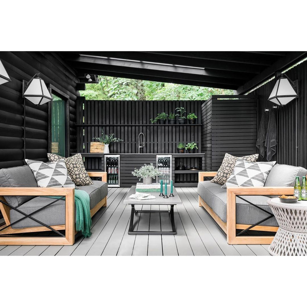 Crystorama Glacier 14'' Outdoor Sconce in Black Charcoal - Lifestyle View