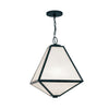 Crystorama Glacier 14'' Outdoor Pendant in Black Charcoal - Front View