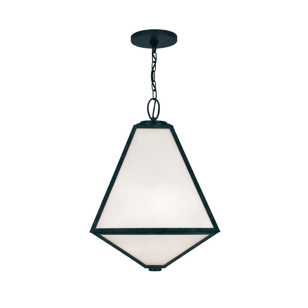 Crystorama Glacier 14'' Outdoor Pendant in Black Charcoal - Additional View