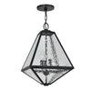 Crystorama Glacier 14'' Outdoor Pendant in Black Charcoal - Additional View