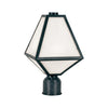 Crystorama Glacier 8'' Outdoor Post in Black Charcoal - Front View