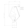 Crystorama Glacier 8'' Outdoor Post - Product Dimensions