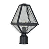 Crystorama Glacier 8'' Outdoor Post in Black Charcoal - Additional View