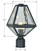 Crystorama-OPEN-BOX Brian Patrick Flynn Glacier 1 Light Outdoor Post - Product Dimensions