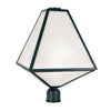 Crystorama Glacier 14'' Outdoor Post in Black Charcoal - Front View