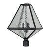 Crystorama Glacier 14'' Outdoor Post in Black Charcoal - Additional View