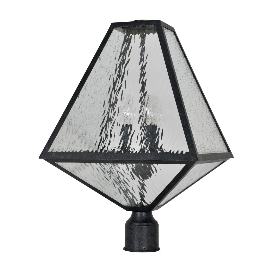 Crystorama Glacier 14'' Outdoor Post in Black Charcoal - Additional View