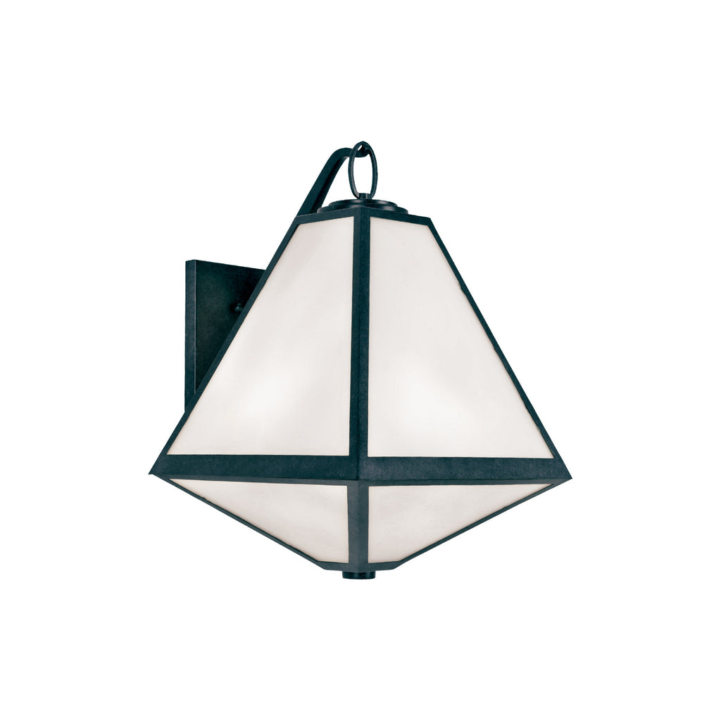 Crystorama-OPEN-BOX Brian Patrick Flynn Glacier 2 Light Outdoor Sconce in Black Charcoal - Front View