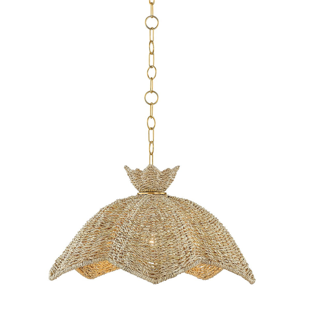 H1002701S-AGB Solie 1 Light Pendant | Main Image
