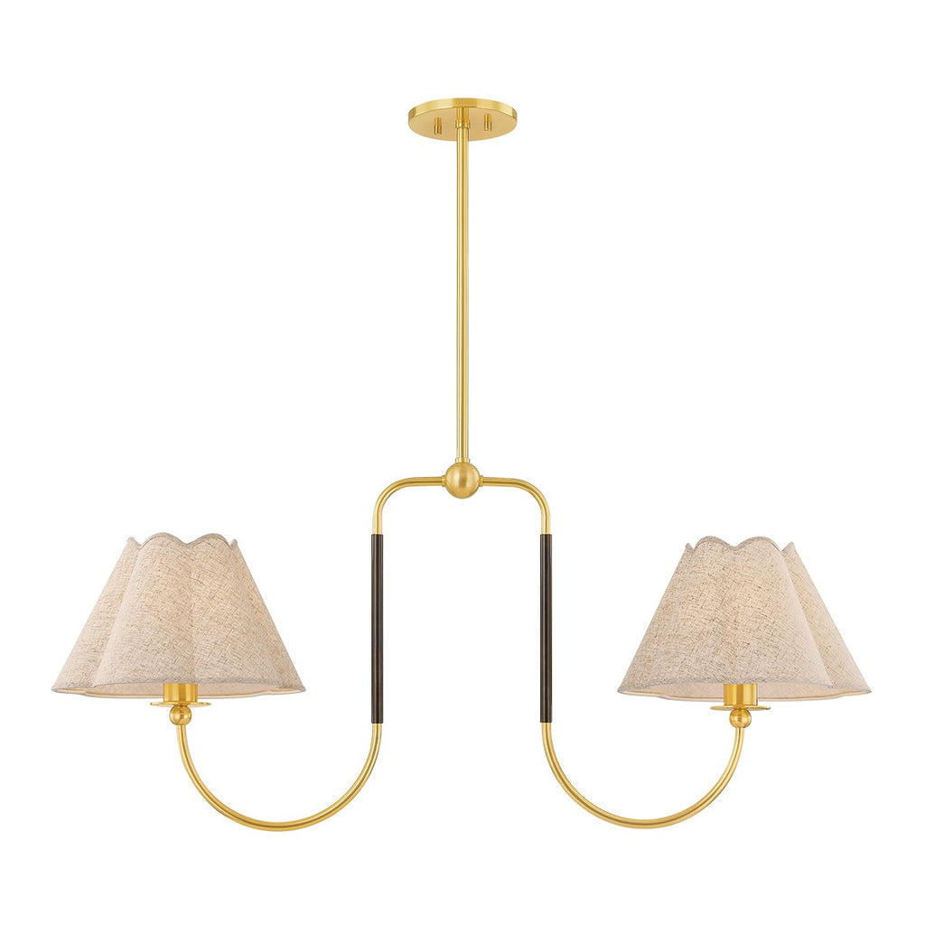 H1043902-AGB/TRB Janie 2 Light Mini Chandelier | Main Image