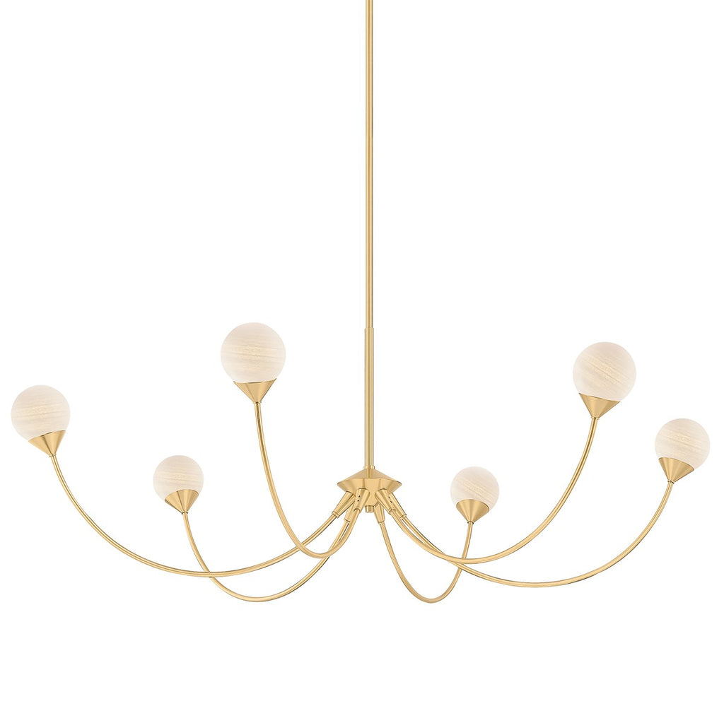 H1051806-AGB Natasha 6 Light Chandelier | Main Image
