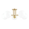 H105605-AGB Stella 5 Light Semi-Flush Mount | Main Image