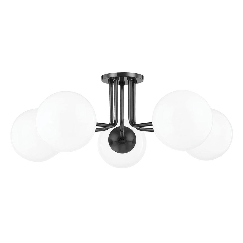 H105605-OB Stella 5 Light Semi-Flush Mount | Main Image