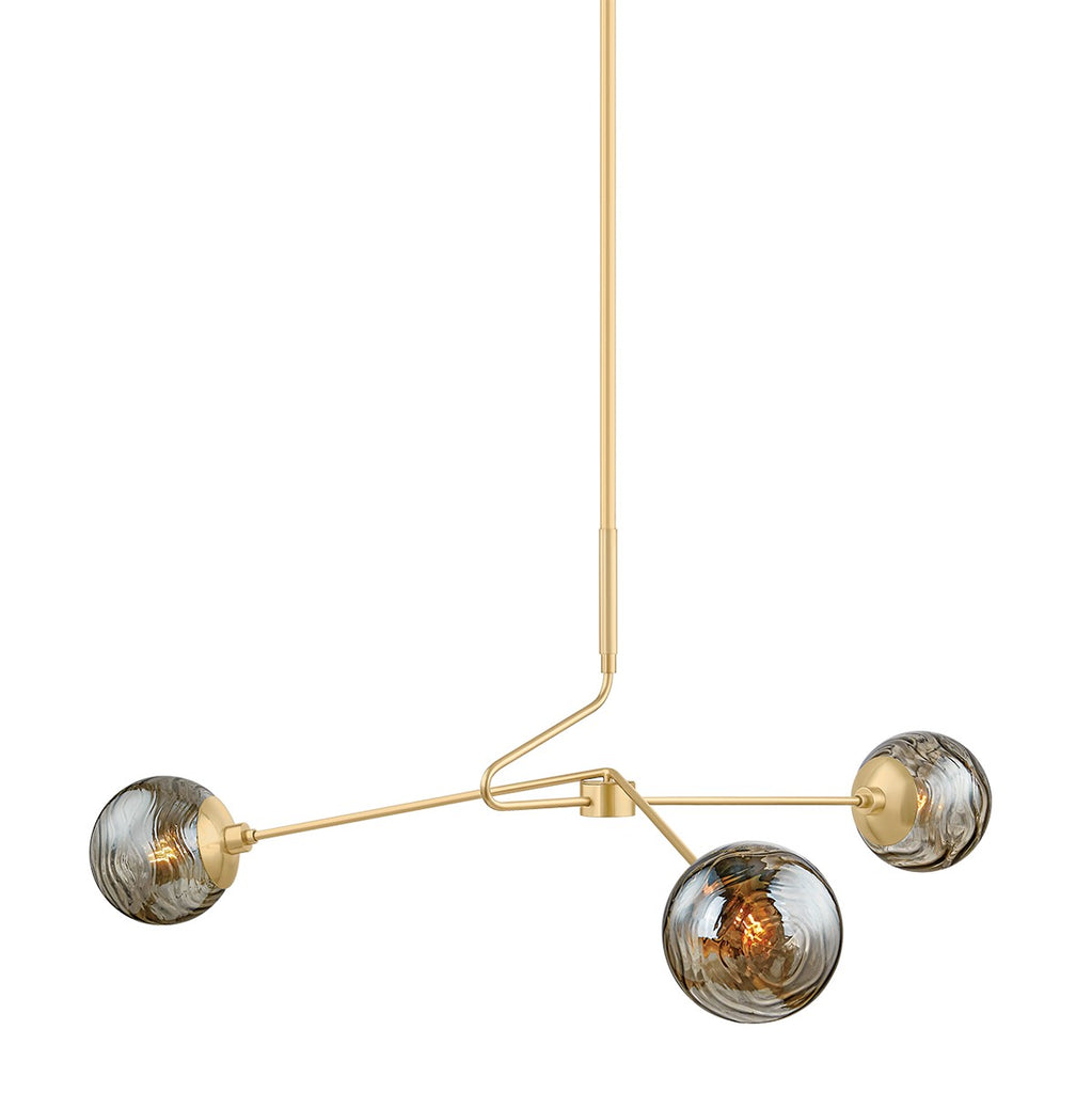 H1057803-AGB Nyla 3 Light Chandelier | Main Image