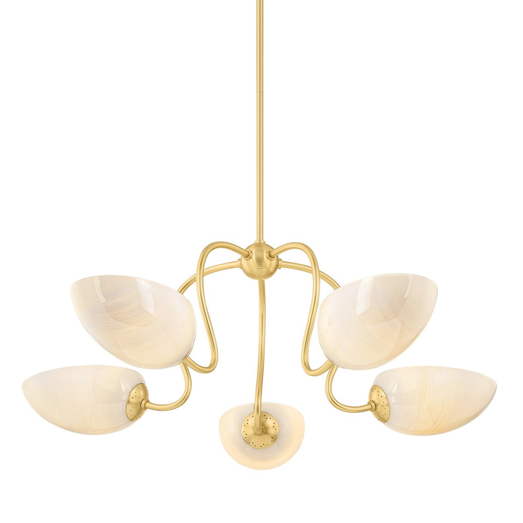 H1064805-AGB Reva 5 Light Chandelier | Main Image