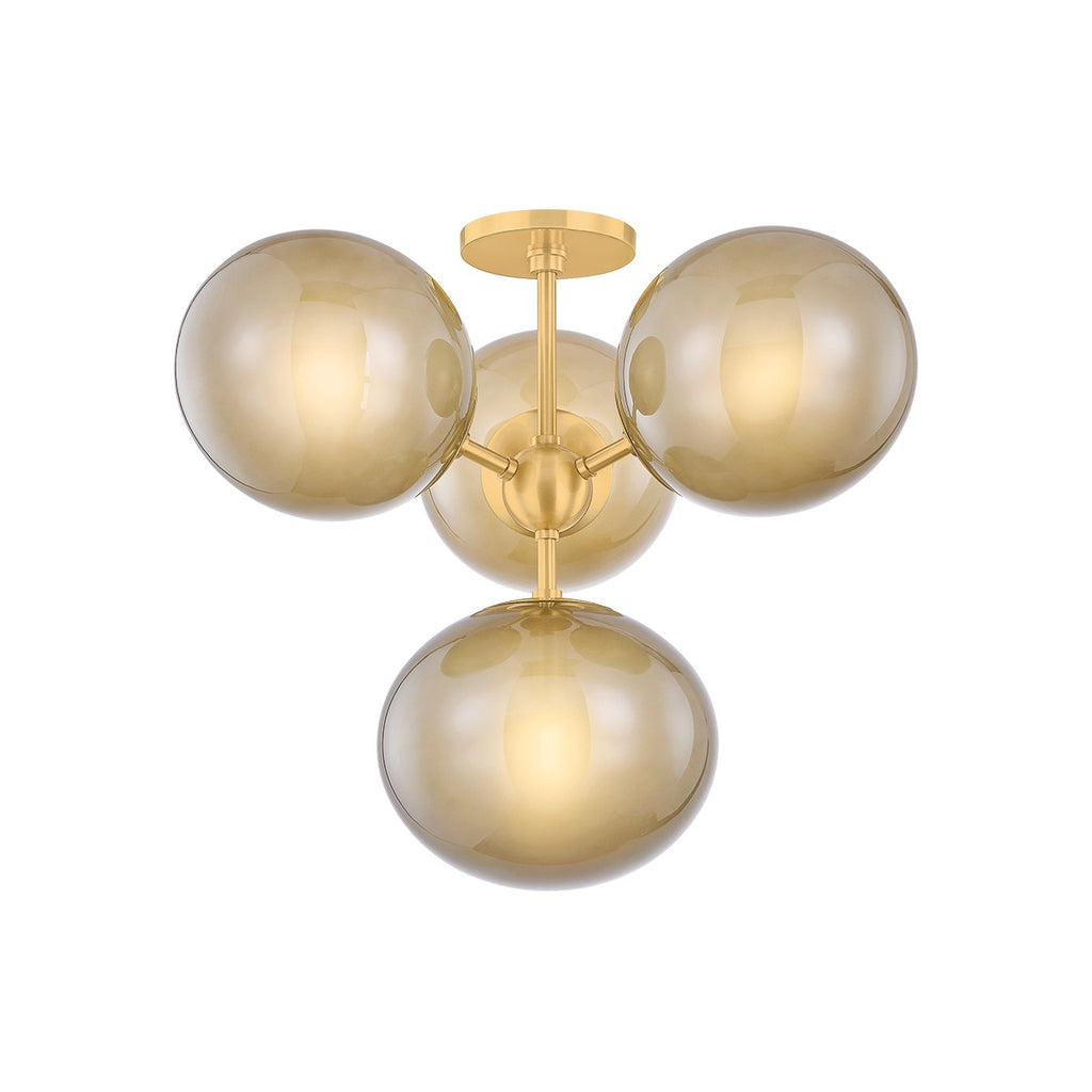 H1073604-AGB Zaley 4 Light Semi Flush | Main Image