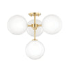 H122604-AGB Ashleigh 4 Light Semi-Flush Mount | Main Image
