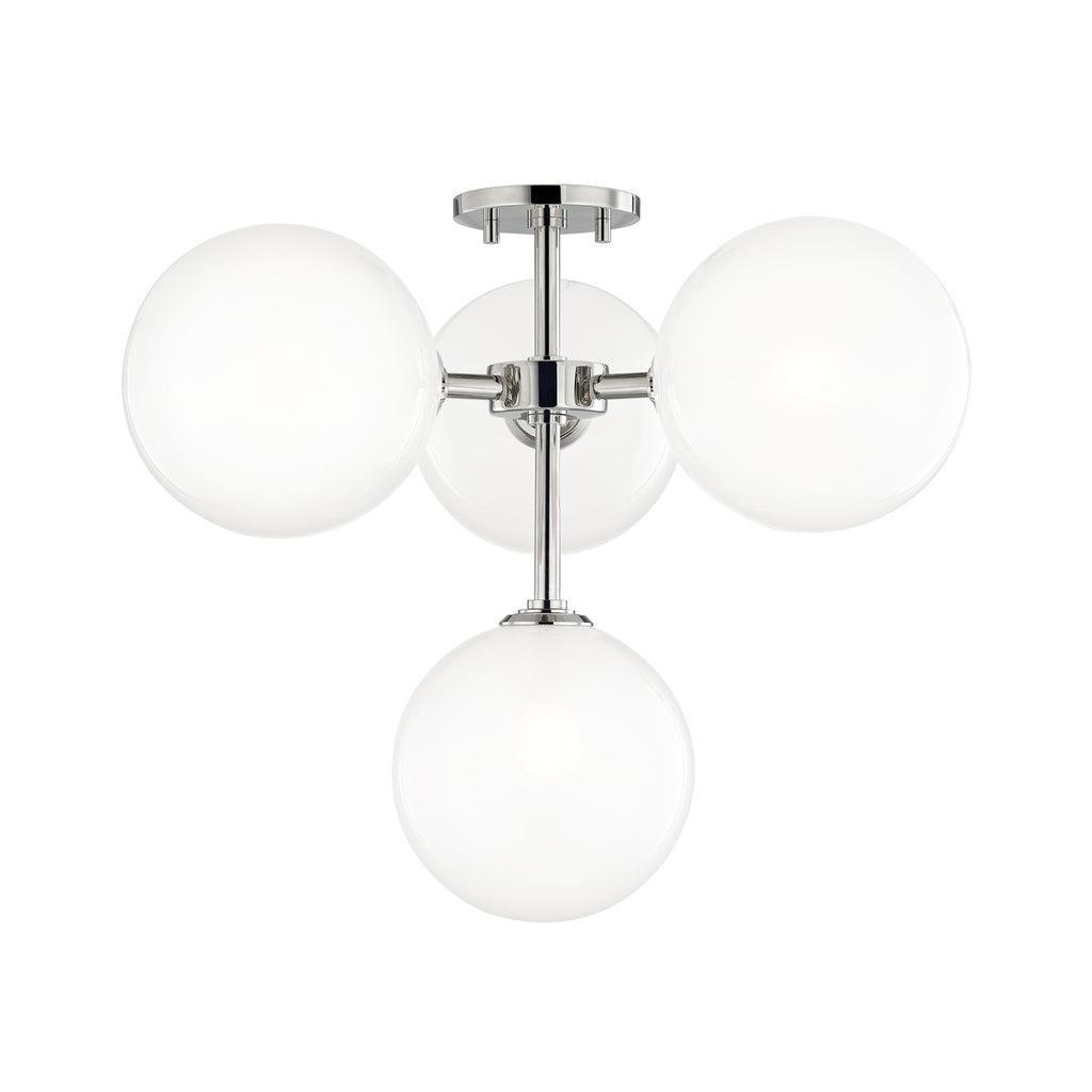 H122604-PN Ashleigh 4 Light Semi-Flush Mount | Main Image