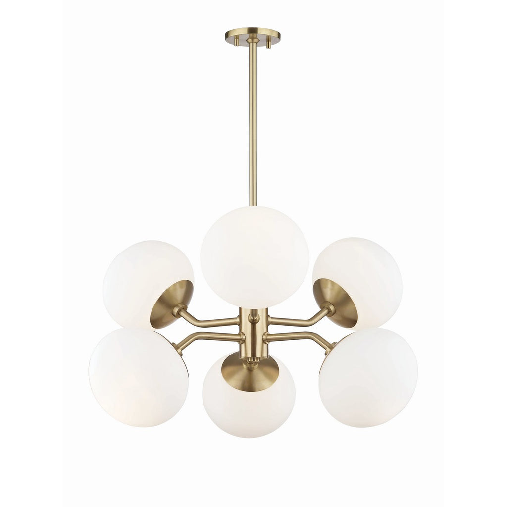 H134806-AGB Estee 6 Light Chandelier | Alternate Image