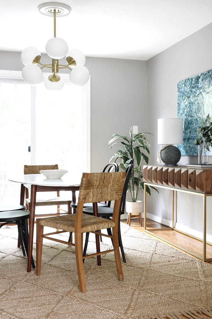 H134806-AGB Estee 6 Light Chandelier | Lifestyle Image