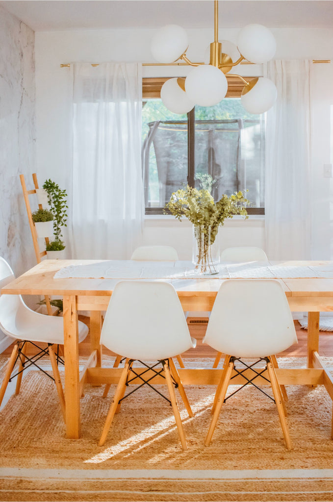 H134806-AGB Estee 6 Light Chandelier | Lifestyle Image