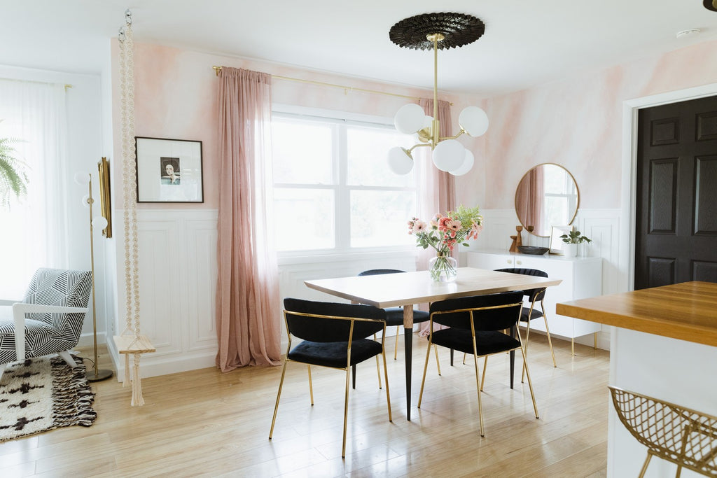H134806-AGB Estee 6 Light Chandelier | Lifestyle Image