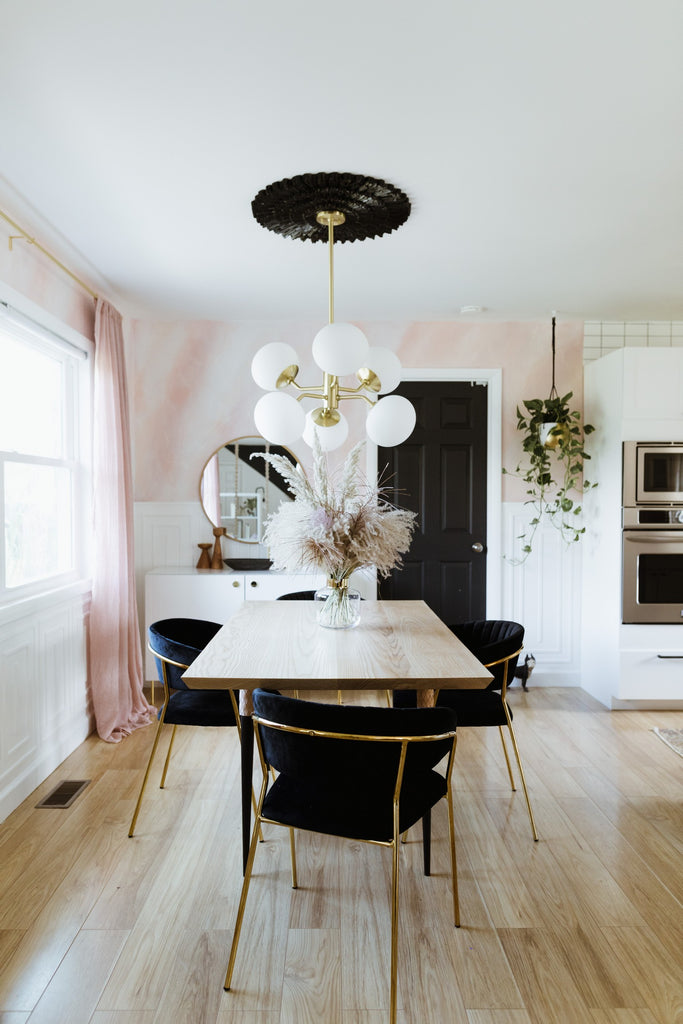 H134806-AGB Estee 6 Light Chandelier | Lifestyle Image