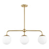 H193903-AGB Paige 3 Light Linear Chandelier | Main Image