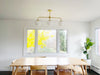 H193903-AGB Paige 3 Light Linear Chandelier | Lifestyle Image