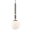 H289701L-AGB Brielle 1 Light Mini Pendant | Main Image