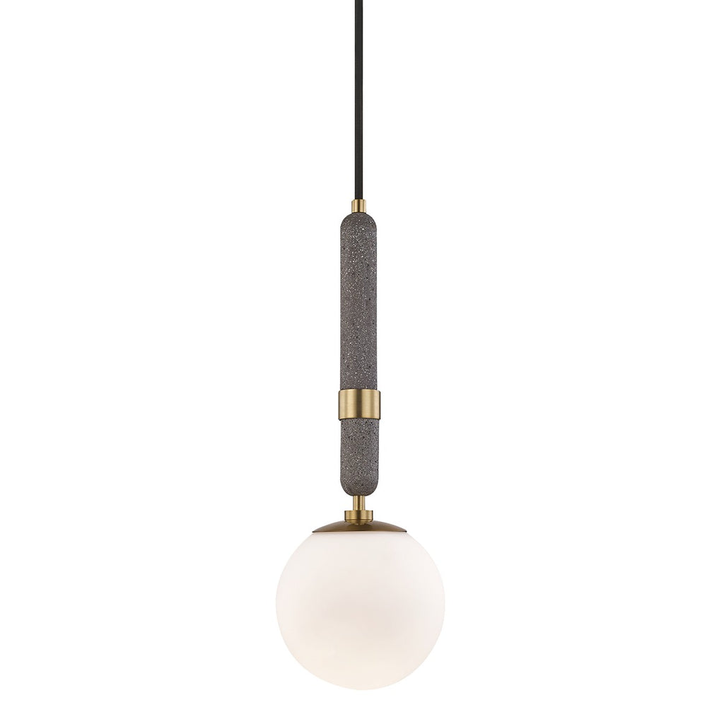H289701S-AGB Brielle 1 Light Mini Pendant | Main Image