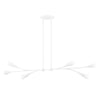 H689906-TWH Elsa 6 Light Linear Chandelier | Main Image