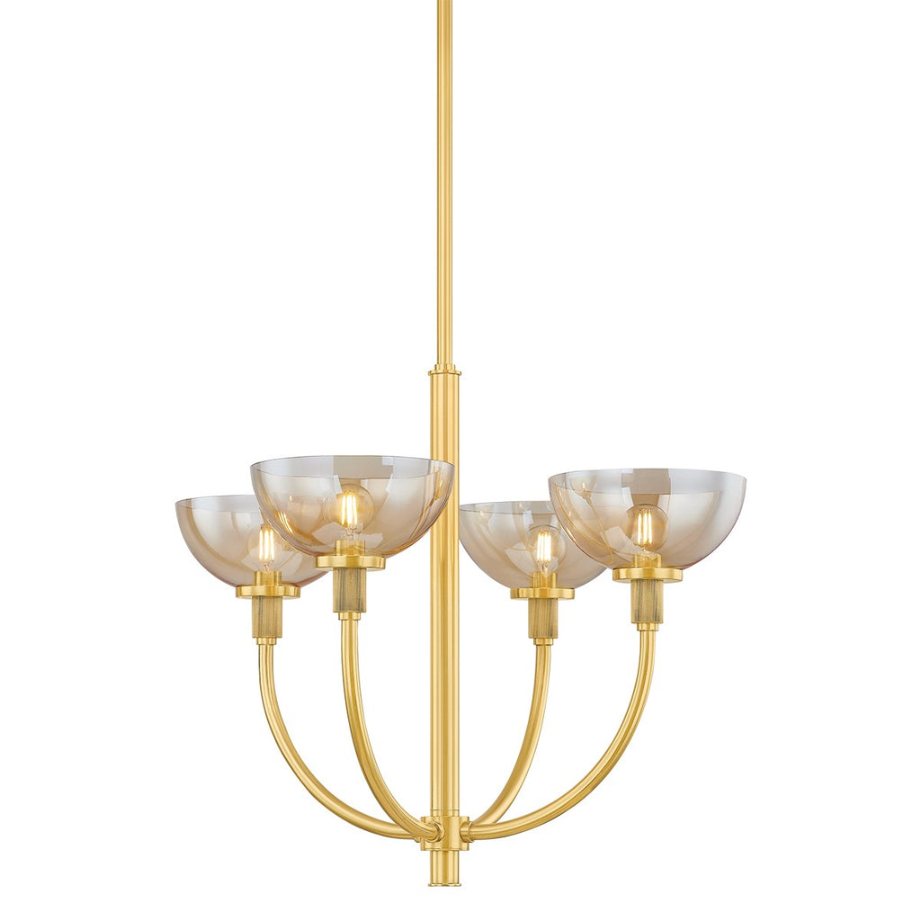 H981804-AGB Eva 4 Light Chandelier | Main Image