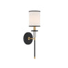 Crystorama Hatfield 5'' Sconce in Black Forged + Vibrant Gold - Front View