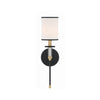 Crystorama Hatfield 5'' Sconce in Black Forged + Vibrant Gold - Additional View