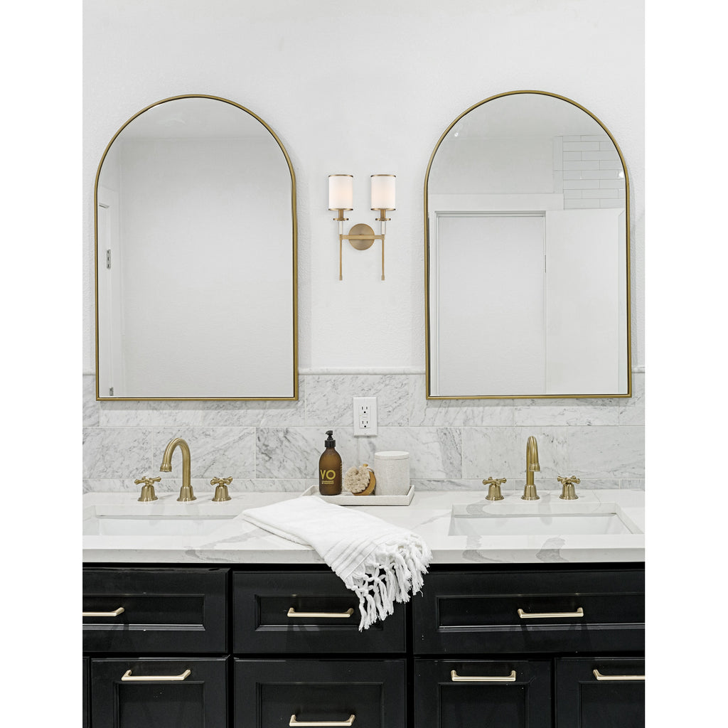 Crystorama Hatfield 12'' Sconce in Vibrant Gold - Lifestyle View