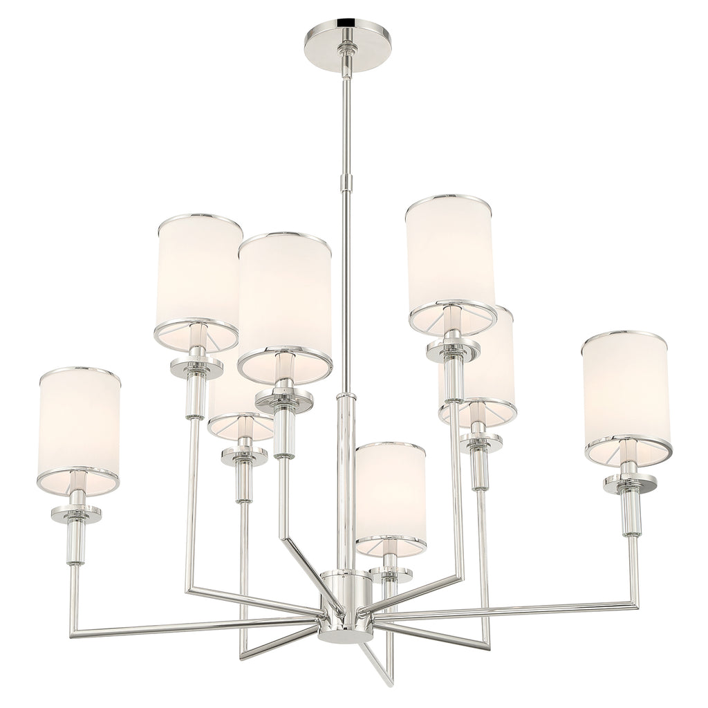 Crystorama Hatfield 33.25'' Chandelier in Polished Nickel - Additional View