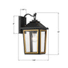 HAW-601-MK-TG Hawkins 7.25'' Outdoor Sconce | Dimensions Image