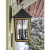 Crystorama Hawkins 9.5'' Outdoor Sconce in Matte Black + Textured Gold - Lifestyle View